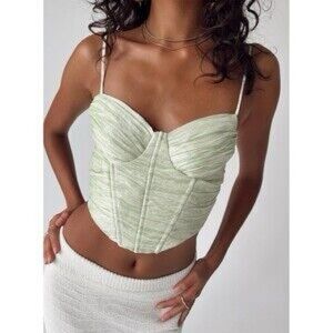 Princess Polly Corset Elegant Green Women's Top Crop